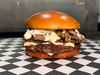 Champi burger simple con papas