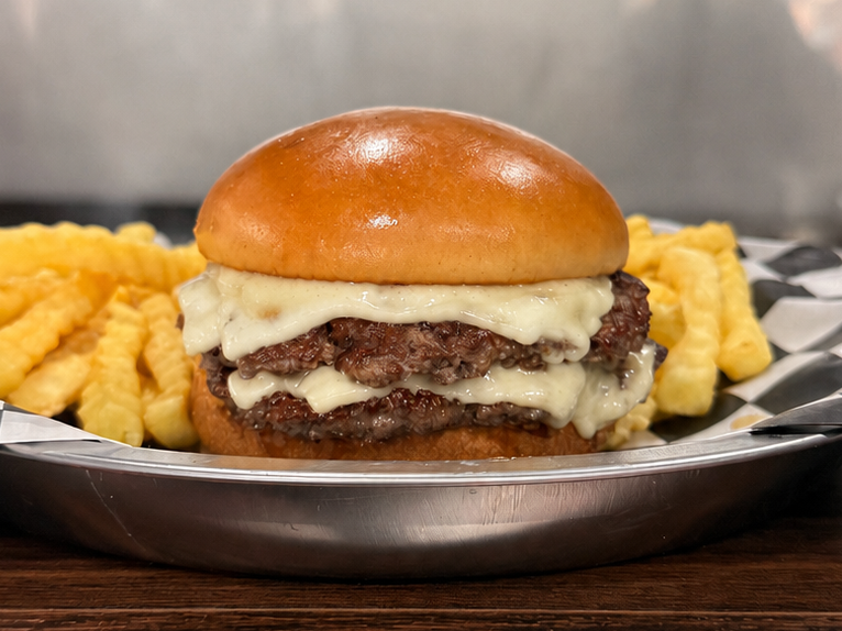 Cheese White simple con papas