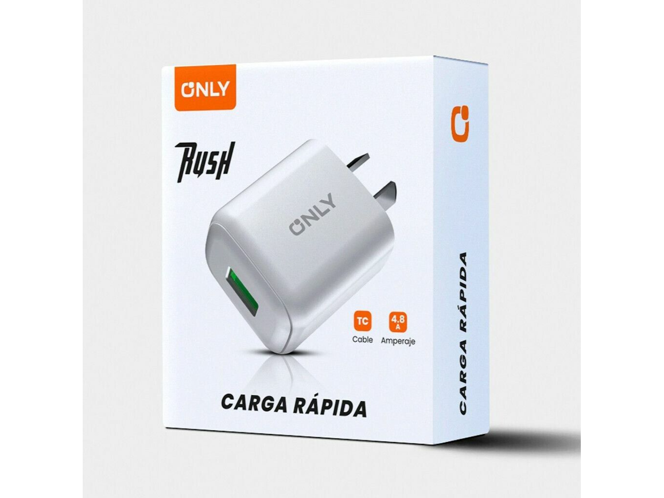 CARGADOR usb + cable tipo c only mod-018 4.8 amp rush