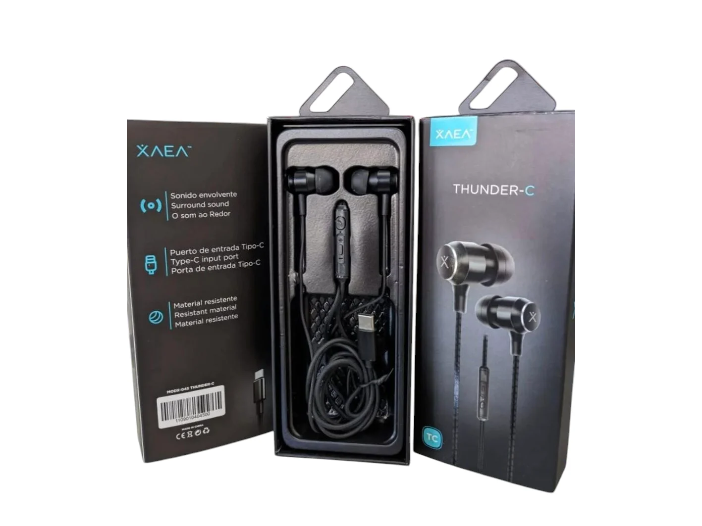 AURICULARES CON CABLE XAEA THUNDER TIPO C