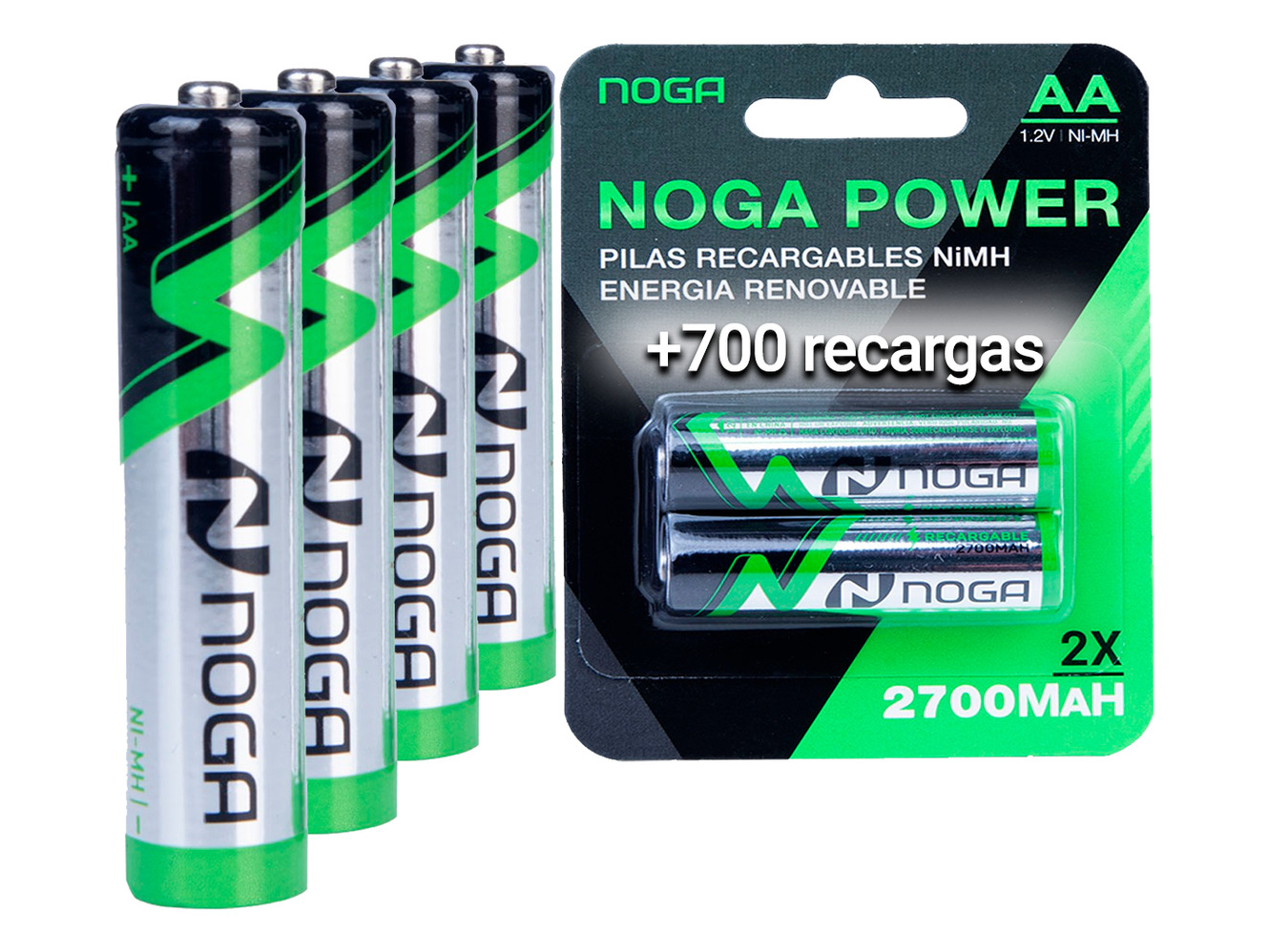 PILA AA NOGA RECARGABLE BLISTER X2 2700 MaH