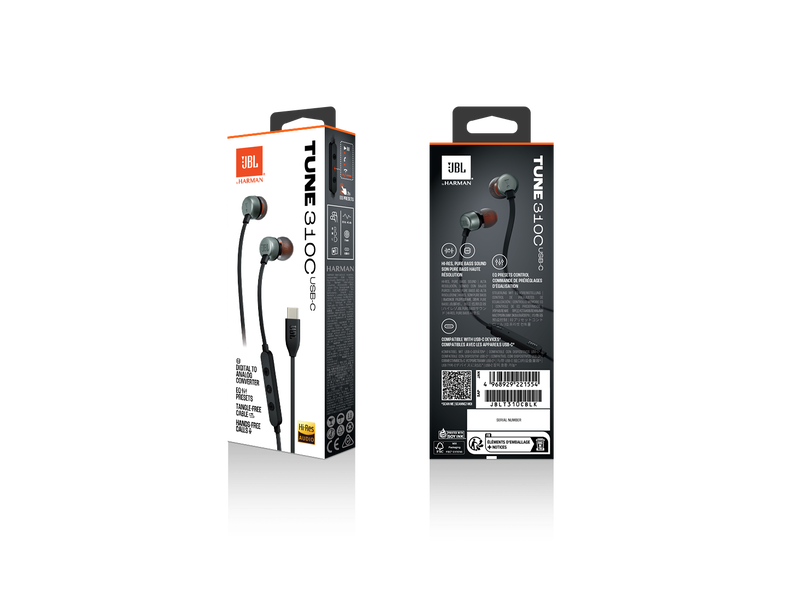 AURICULAR con cable tipo C JBL tune 310 manos libres