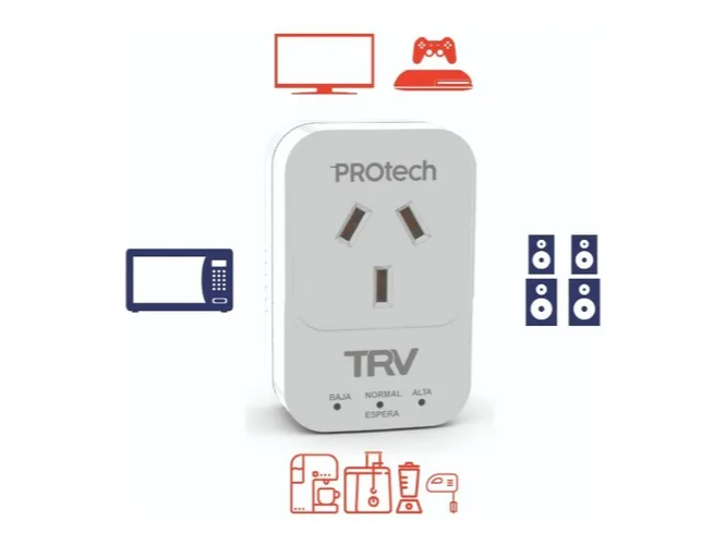 protector de tension forza E fvp 1202B-A 220v 1500w 3 retardos regulador