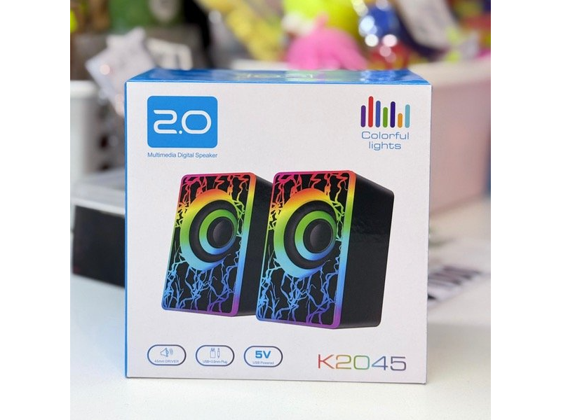 PARLANTE PARA PC DOBLE '' RGB K2045