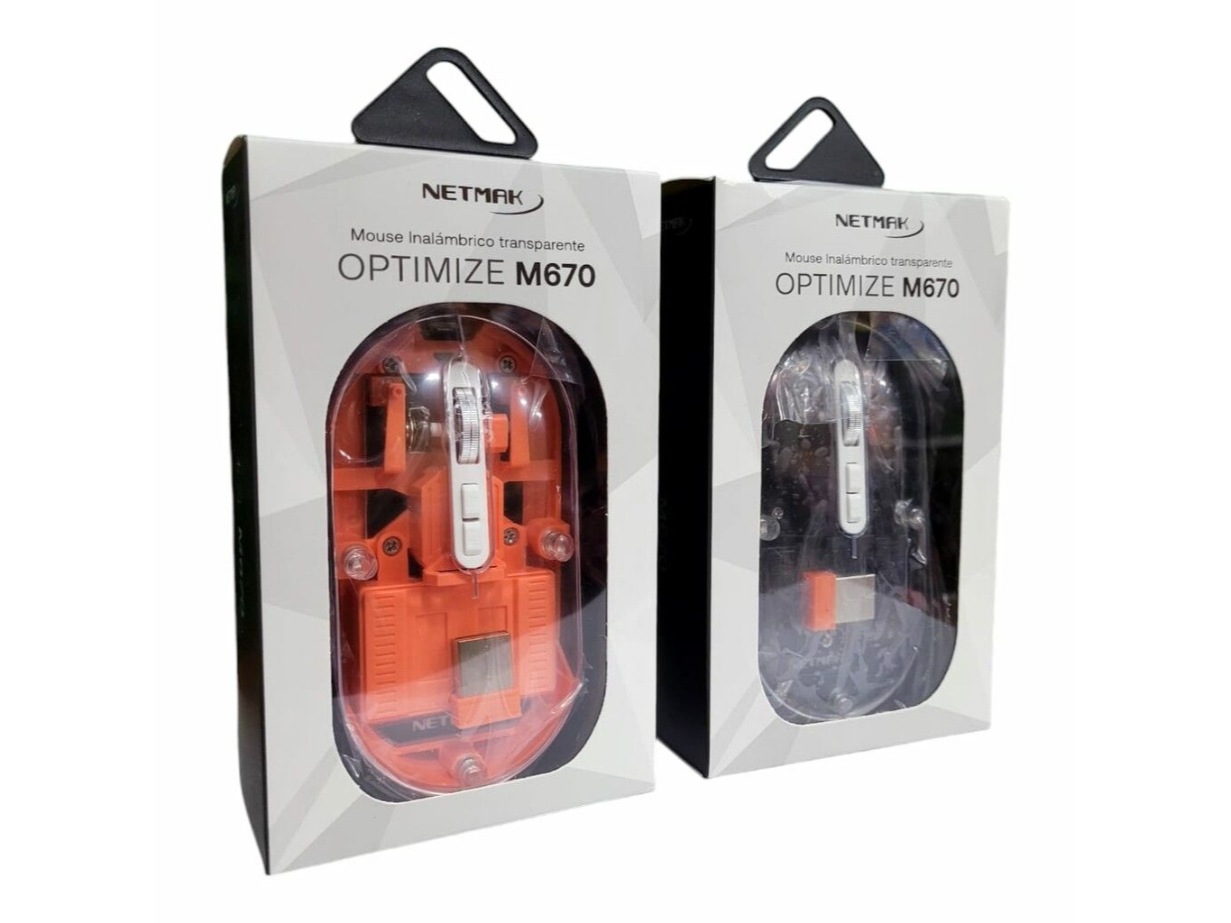 Mouse Inalambrico NETMAK transparente m670 2.4Ghz/bt 5.0