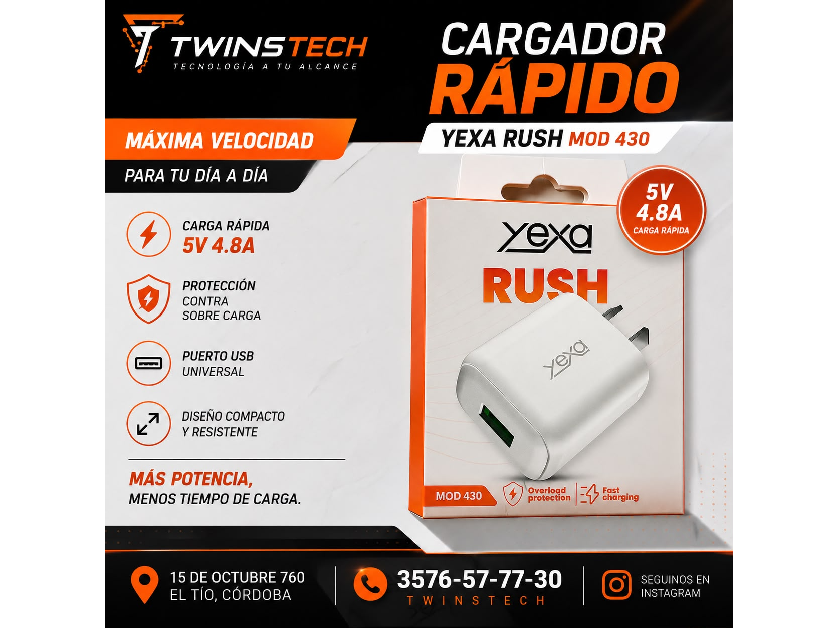 Cargador Carga Rapida solo fuente