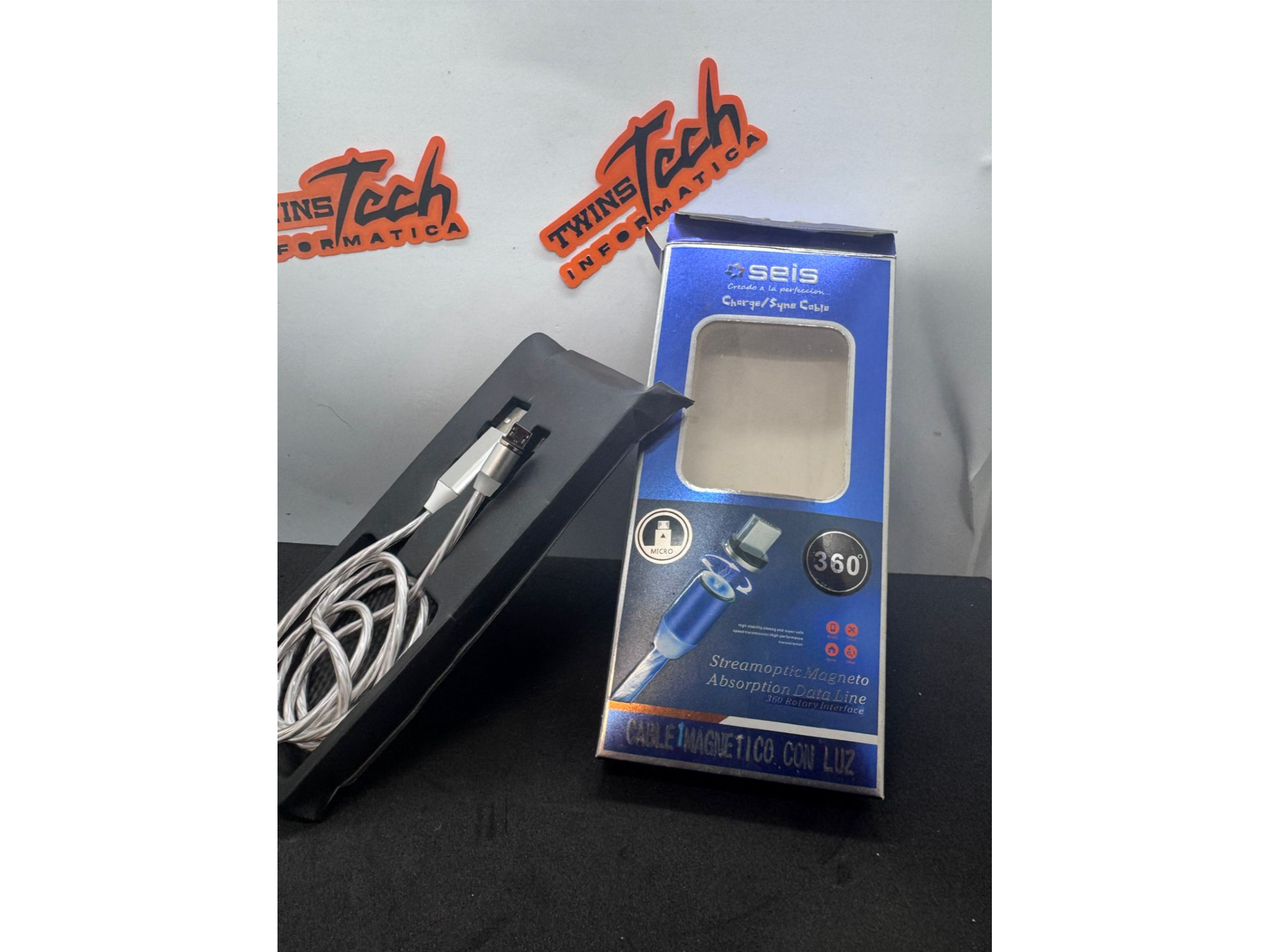 Cable Magnetico con luz v8
