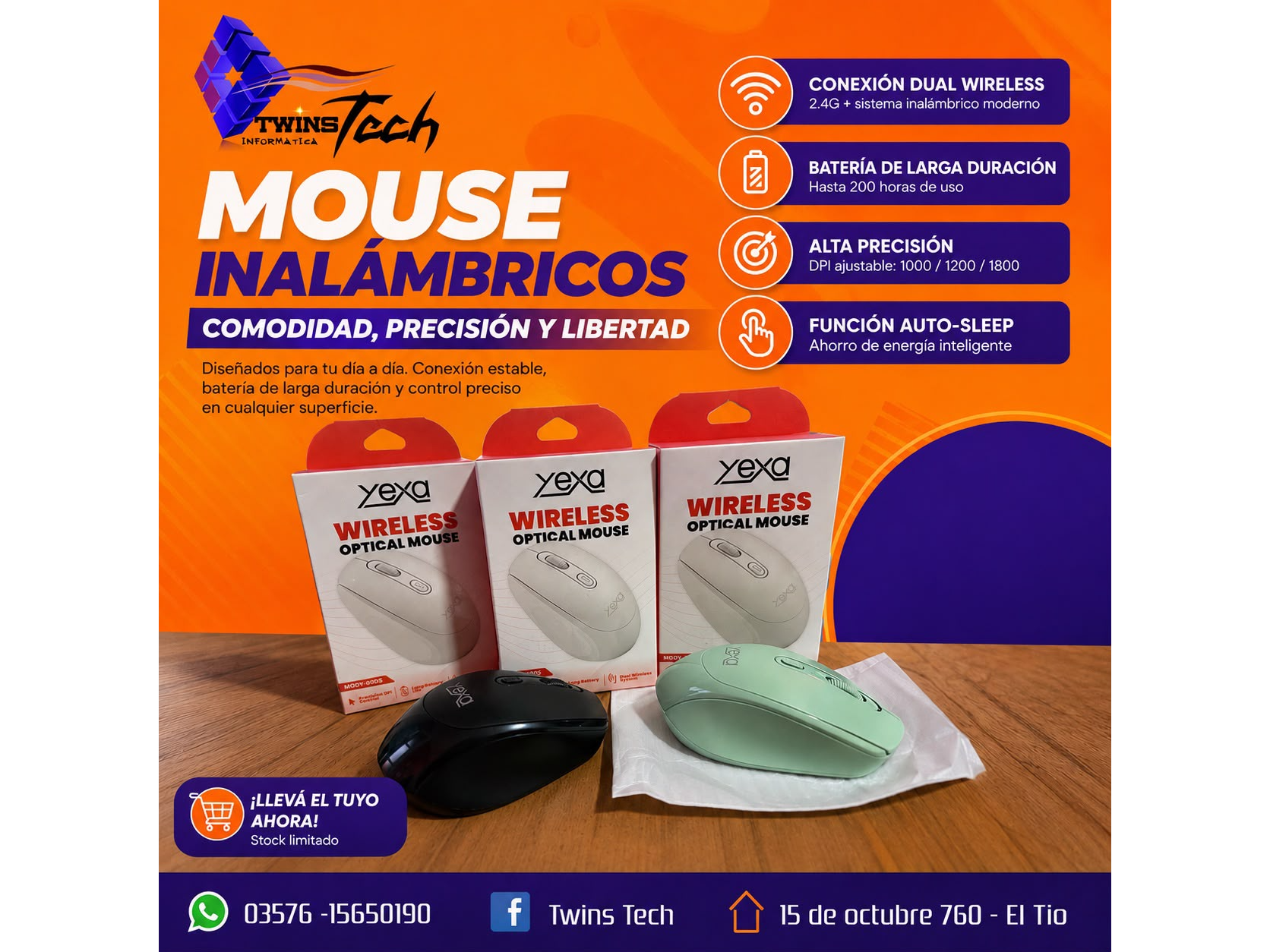 mouse inalambrico recargable