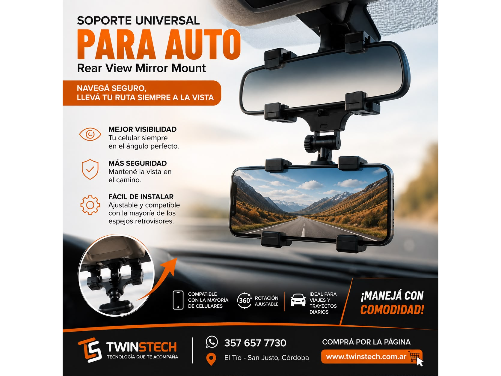 SOPORTE PARA CELULAR PARA AUTO