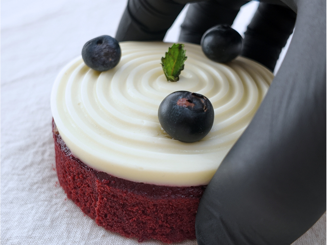 Red Velvet con mousse de queso