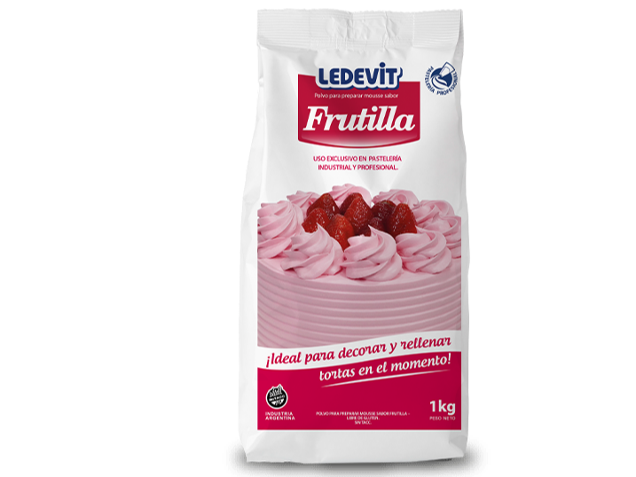 Polvo para preparar Mousse sabor Frutilla