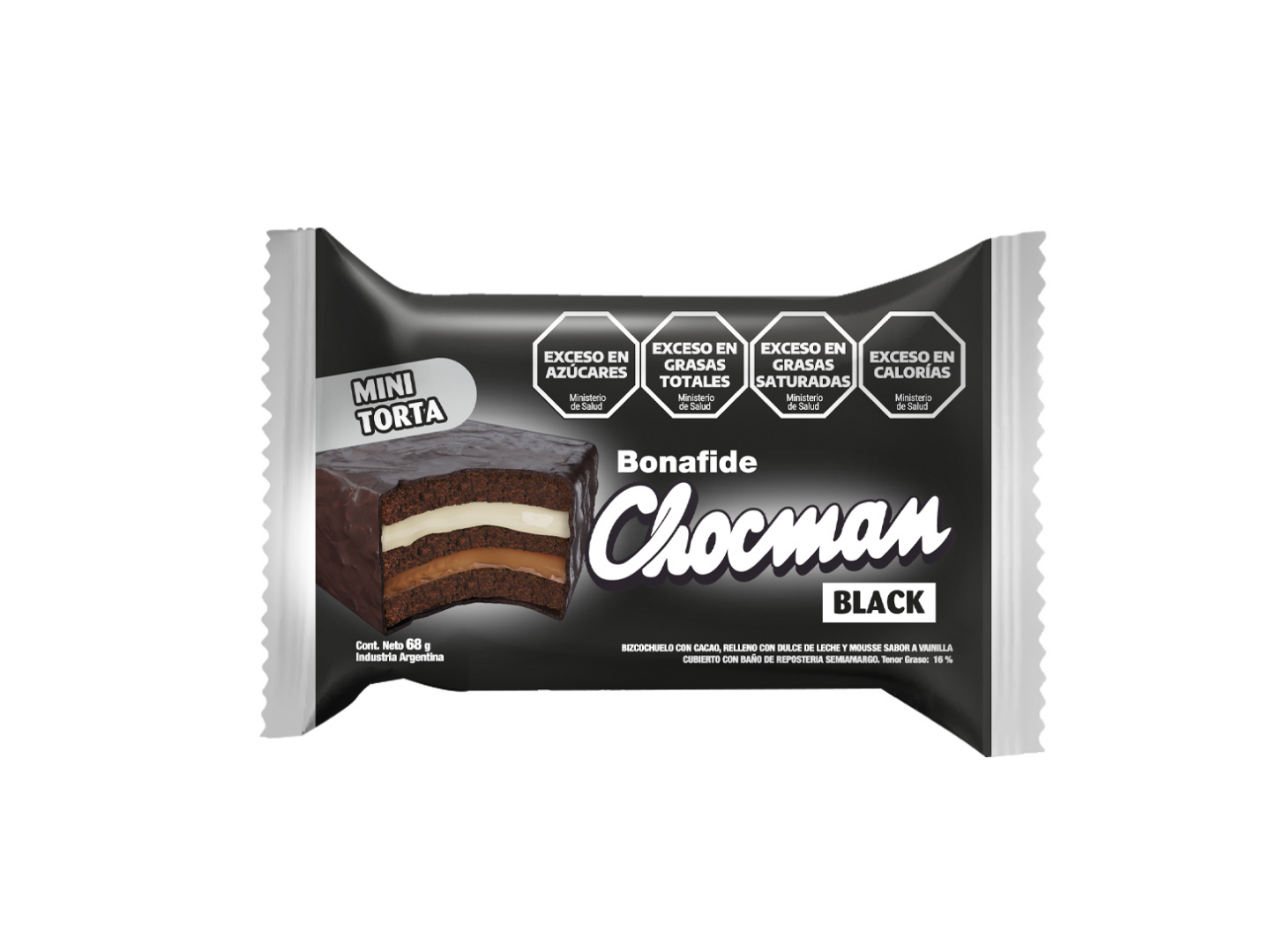 CHOCMAN MINITORTA SEMIAMARGO 15X68 GRS