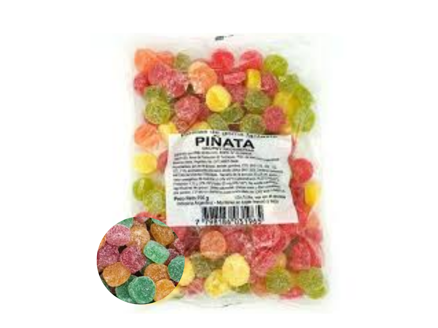 GOMA LA PIÑATA REDONDITAS 8X700 GRS