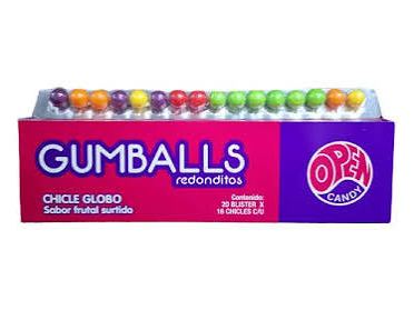 CHIC GUMBALLS DISPLAY 6X20X16 UN
