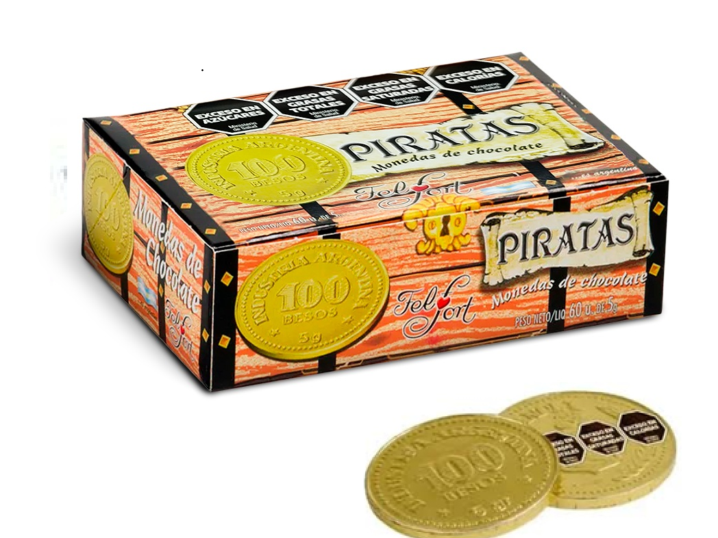 MONEDAS PIRATAS FELFORT 24X60X5 GRS