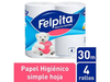 PAPEL HIGIENICO FELPITA 12X4X30 MTS