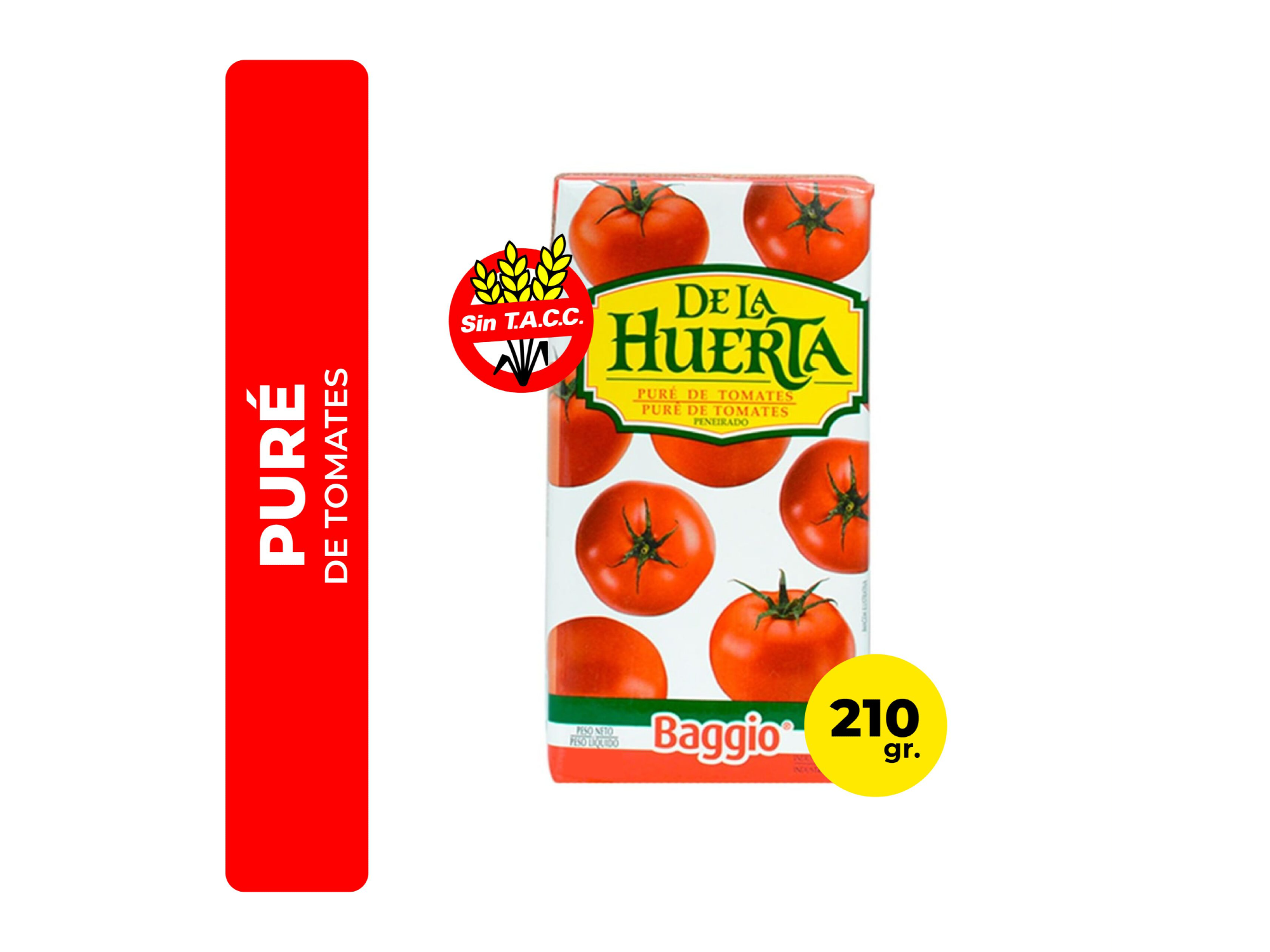 PURE DE TOMATE LA HUERTA 18X210 CC
