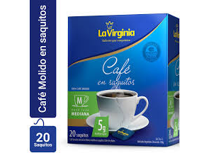 CAFE LA VIRGINIA EN SAQUITOS 10X20X5 GRS