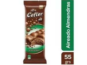 CHOC COFLER AIR ALMENDRAS 8X10X55 GRS