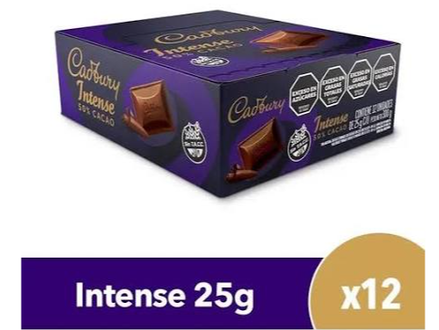 CHOC CADBURY INTENSE 12X12X25 GRS