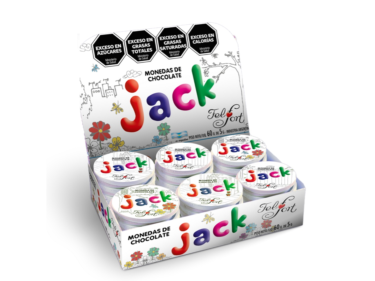 MONEDA DE CHOCOLATE JACK 24X60X5 GRS