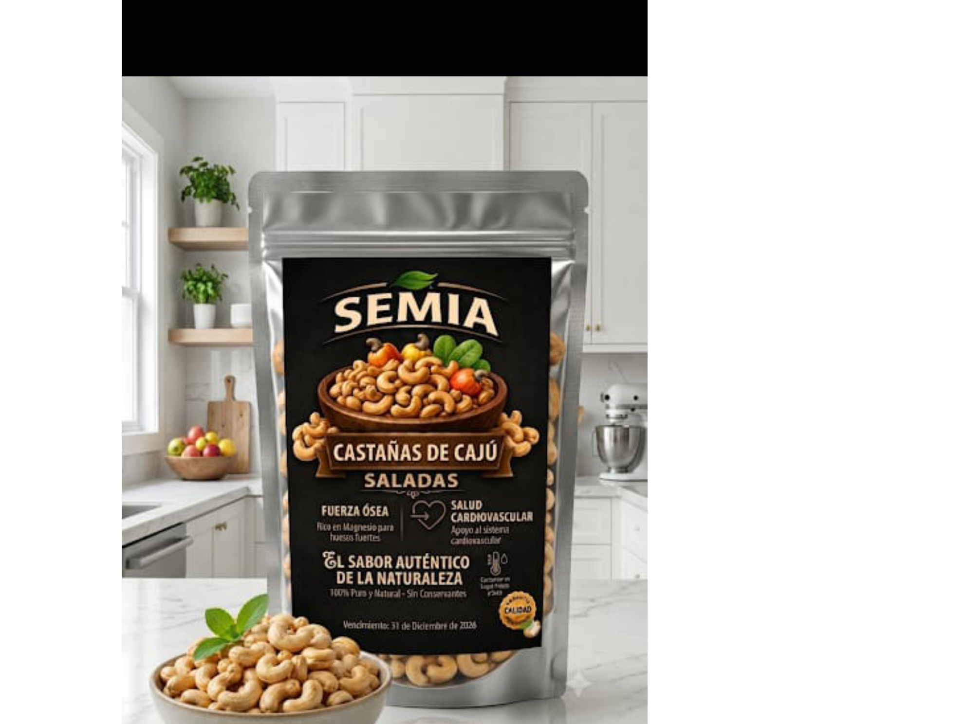 Castañas caju tostadas y saladas