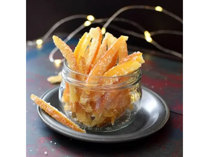 Tiritas de naranja glaseada