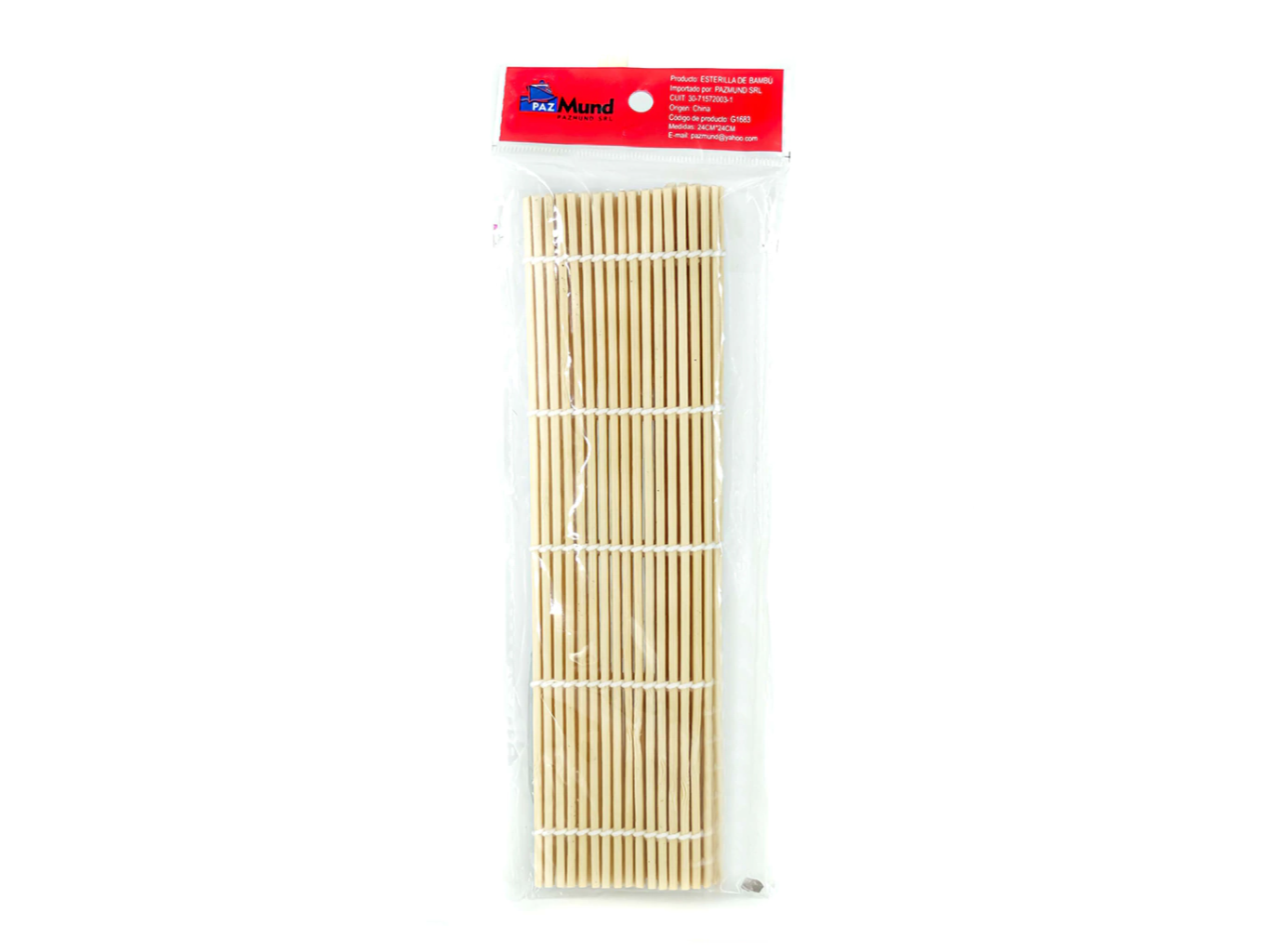 Esterilla Bambu de Varas Redondas 24 x 24 cm