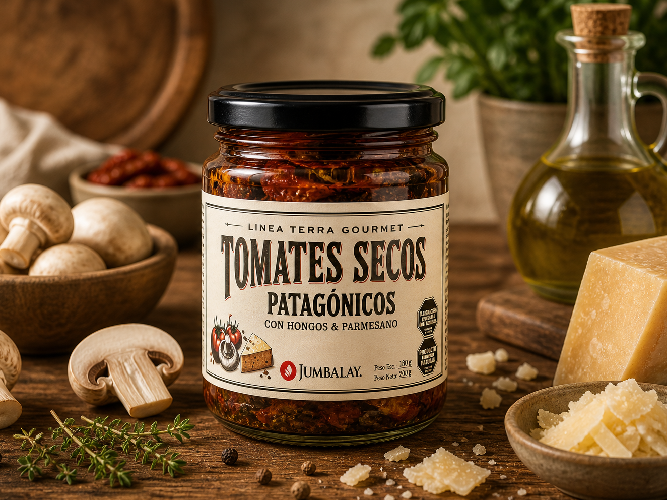 Tomates Secos Patagonicos (hongos y parmesano)