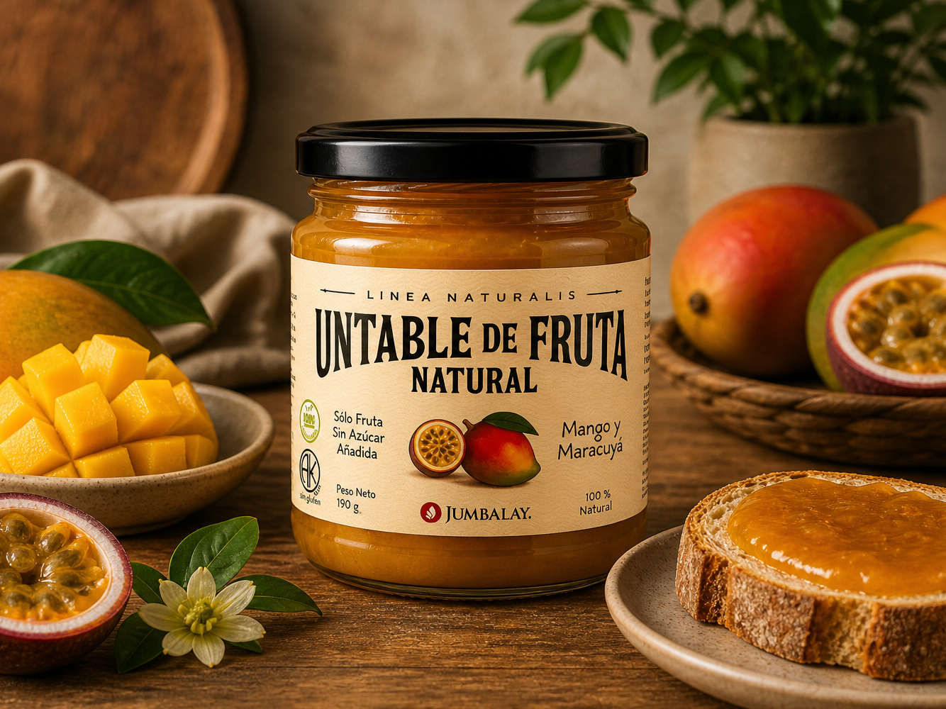 Untable de fruta Natural - Mango y Maracuya