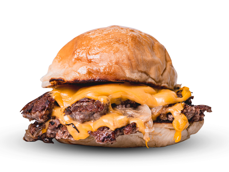 Fried Onion Cheeseburger
