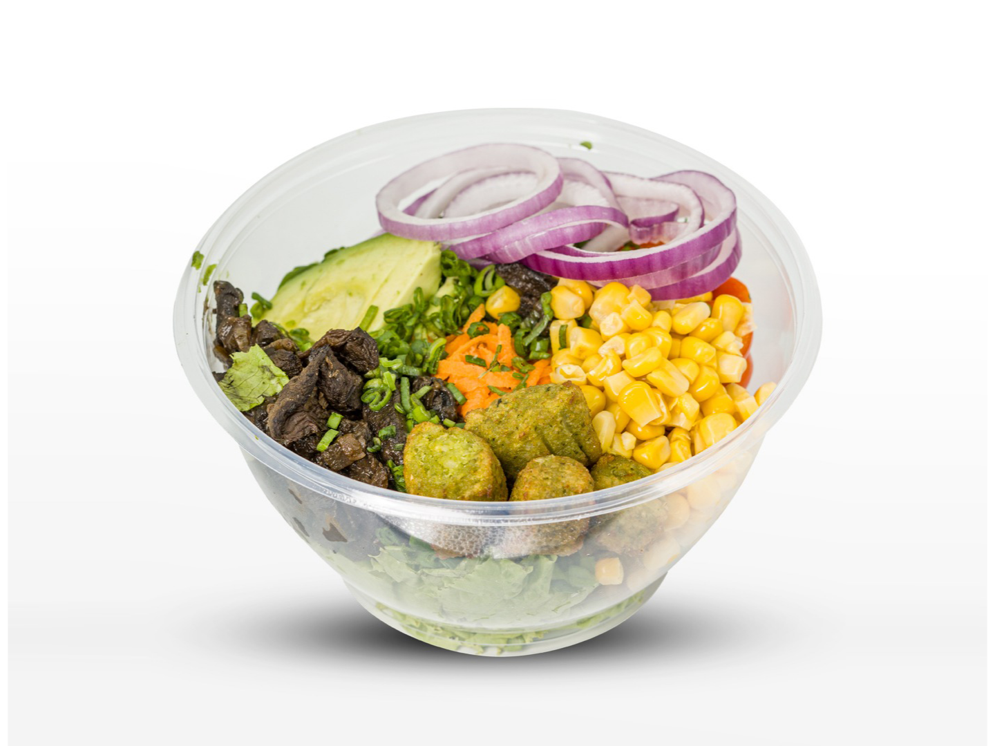 Ensalada vegetariana con falafel