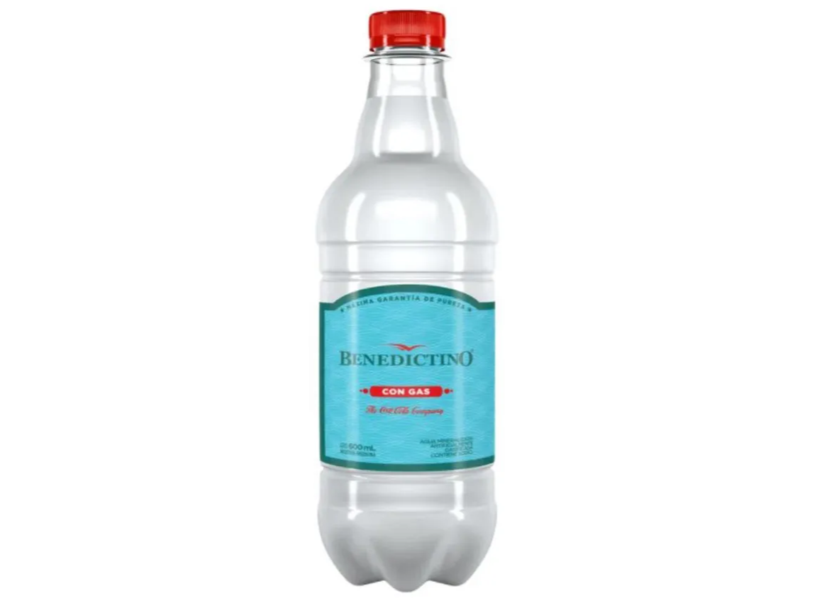 Agua Benedictino Con Gas 600 cc.