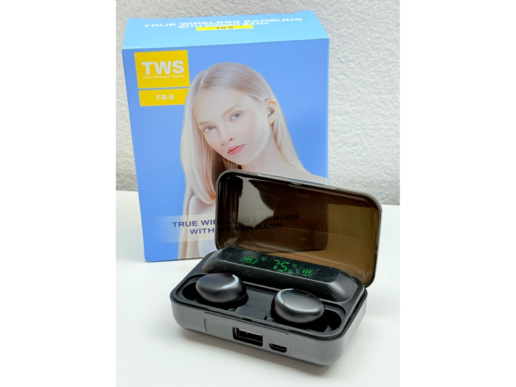 🎧😍 AURICULAR F9 CON VISOR DE BATERIA 🎧💎