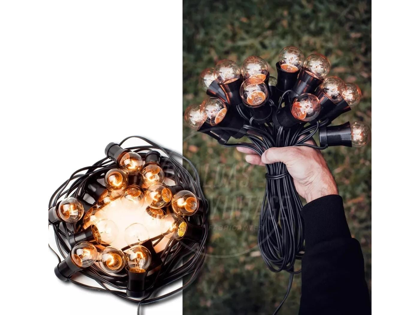 💡Luz kermese 10 metros calida