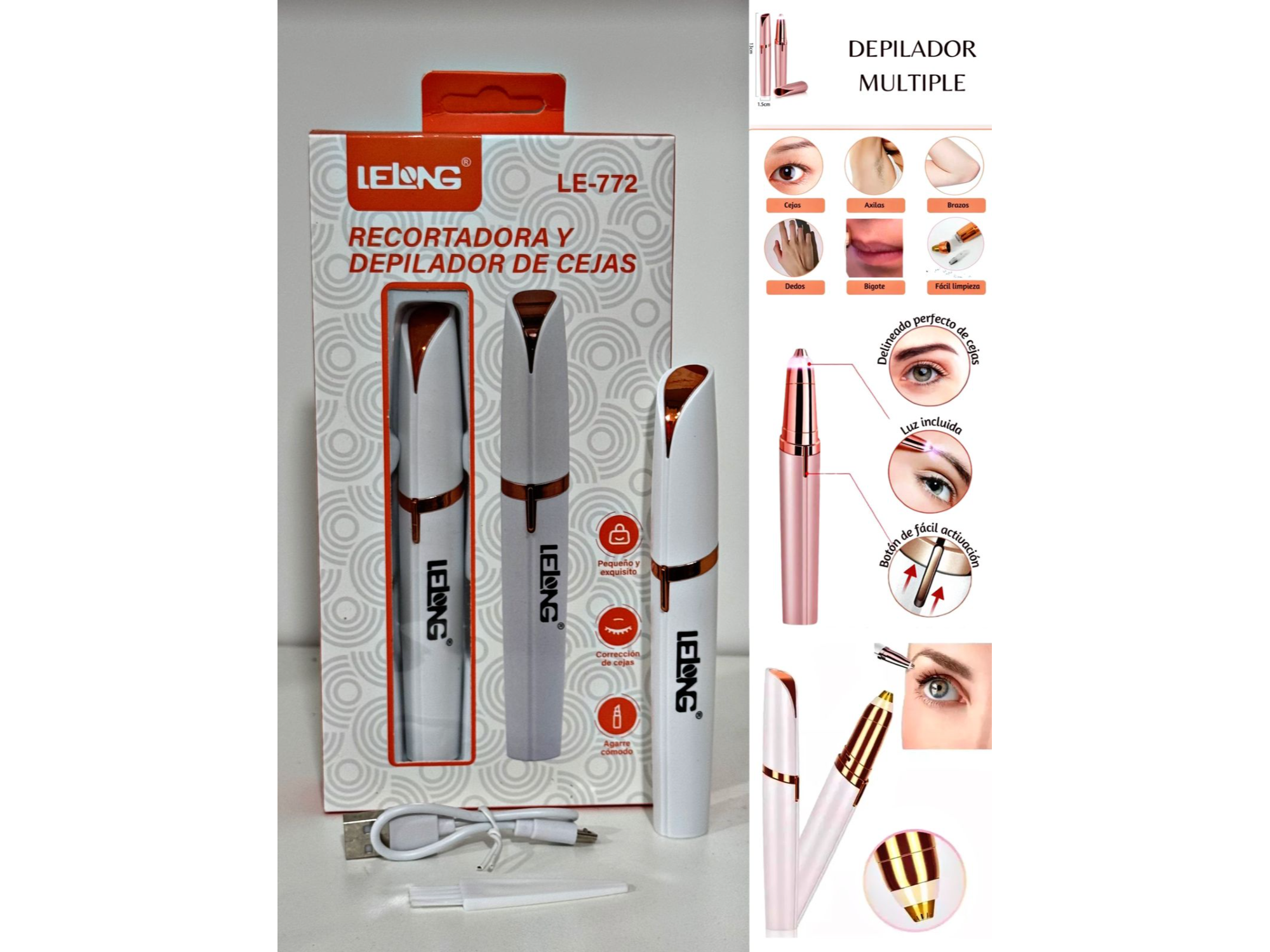 🤩👁 LAPIZ PERFILADOR Y DEPILADORA DE CEJAS LELONG 👁🤩