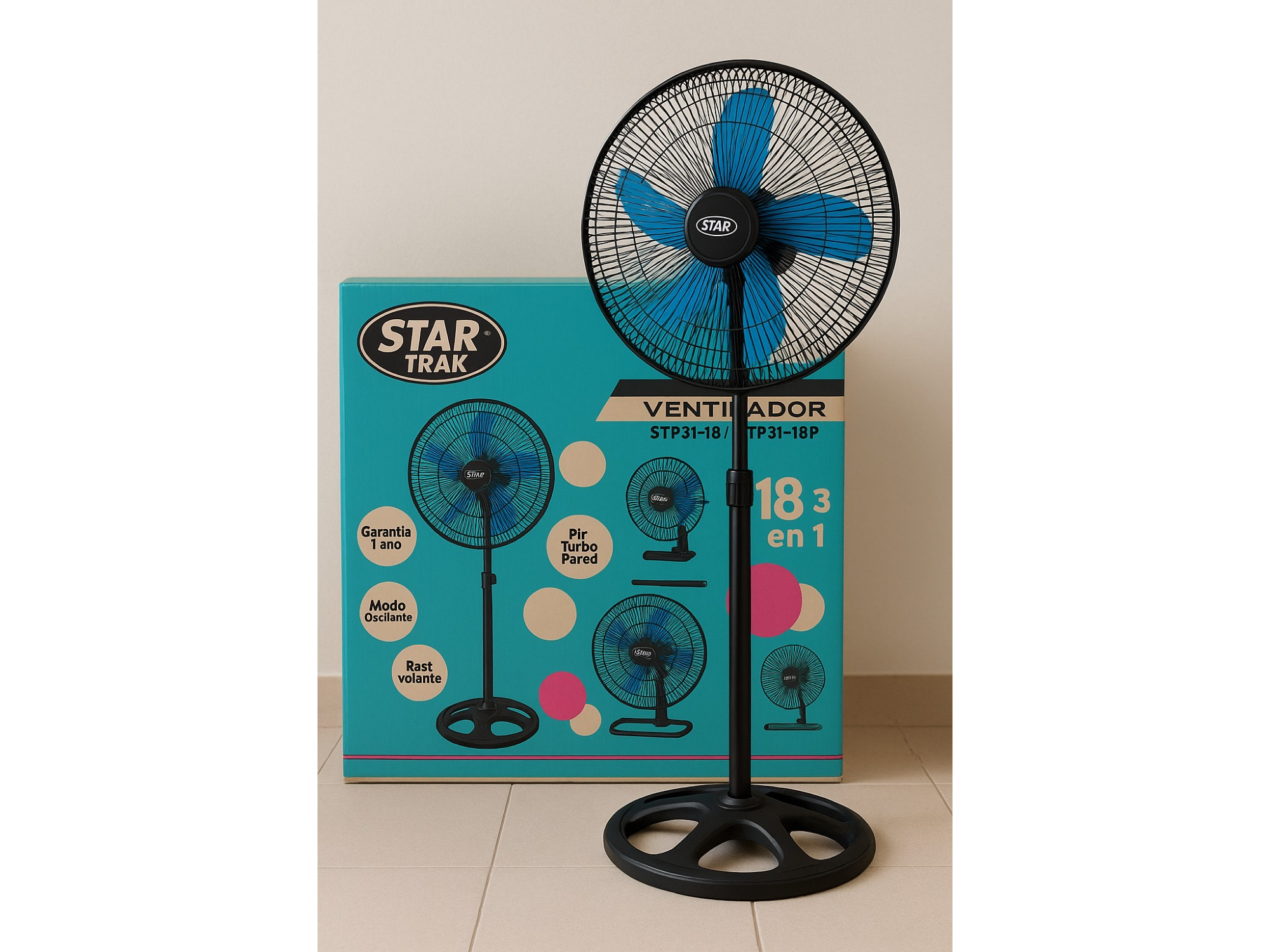 *🌪️ VENTILADOR STAR TRAK 18 - ASPA METALICA 🌪️*