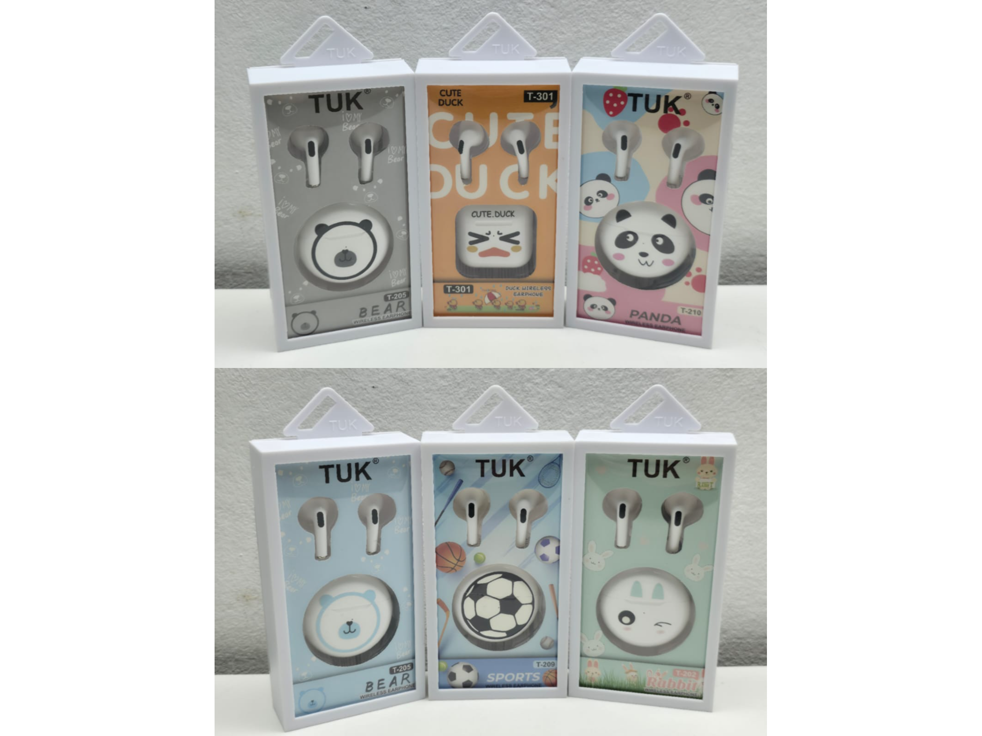 🎧🐻 Auriculares Bluetooth TUK Diseño Cute