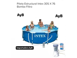 PILETA ESTRUCTURAL INTEX 305 X 76 INCLUYE - BOMBA FILTRO