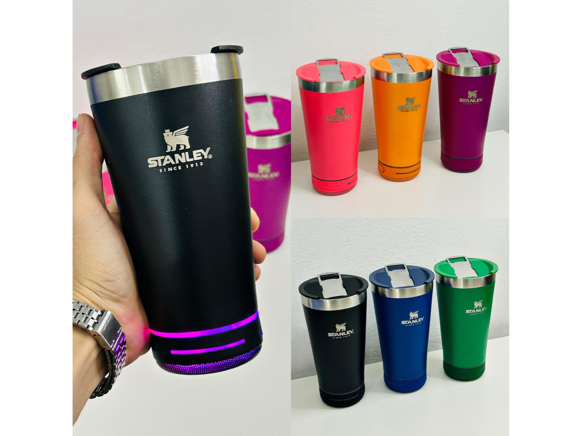 🔊🍸 VASO DESTAPADOR STANLEY C/ PARLANTE 🍺🔊