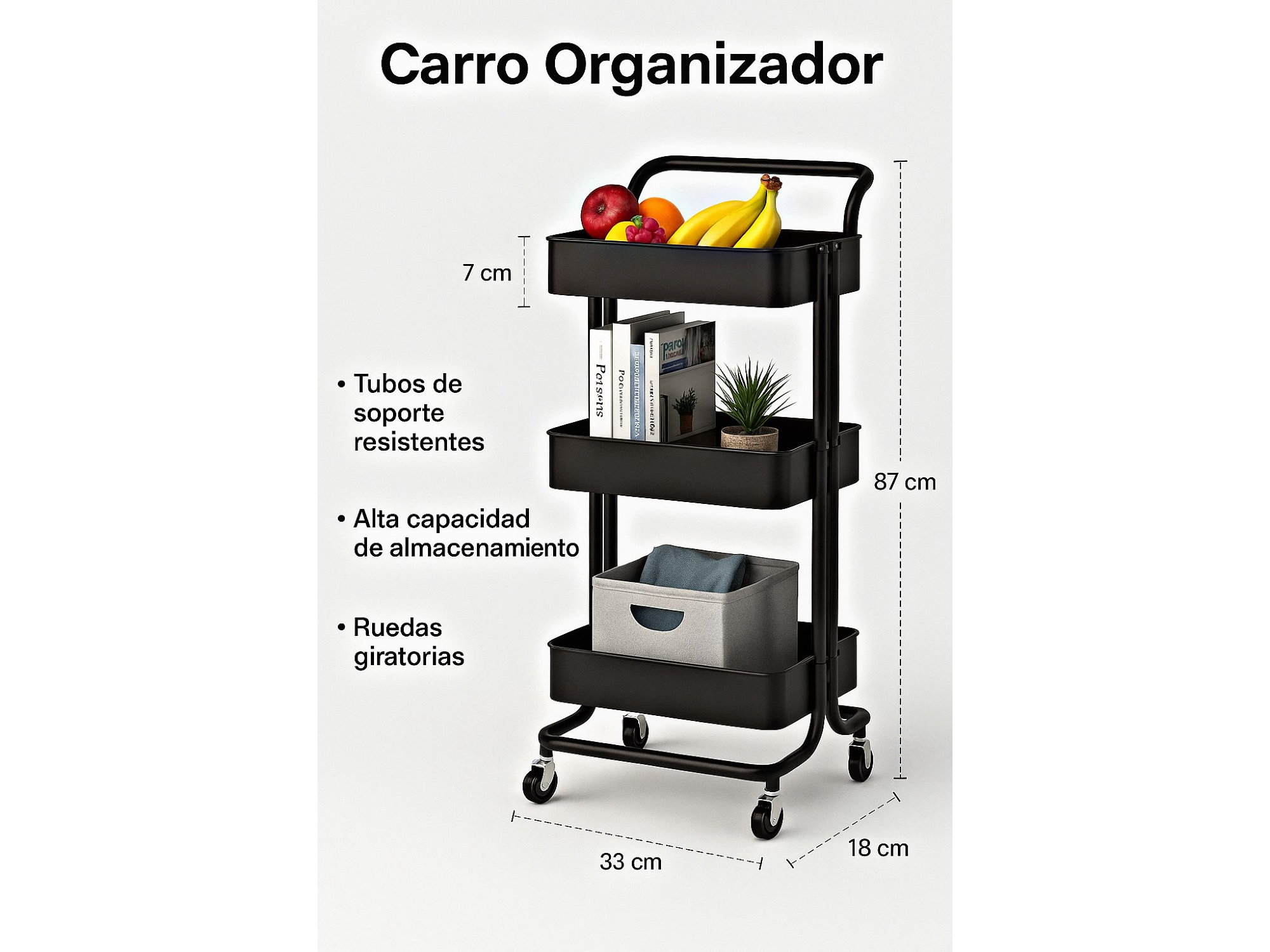 🛒 Carro Organizador Multifuncional