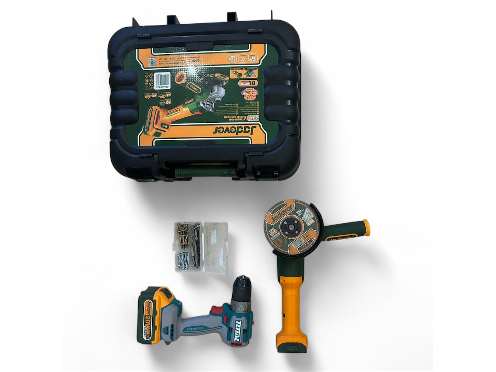 AMOLADORA + TALADRO, ATORNILLADOR