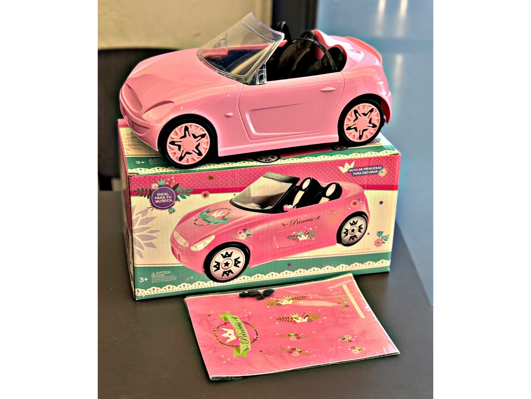 🚘AUTO DE PASEO PARA MUÑECAS PRINCESAS CAR EN CAJA🚘
