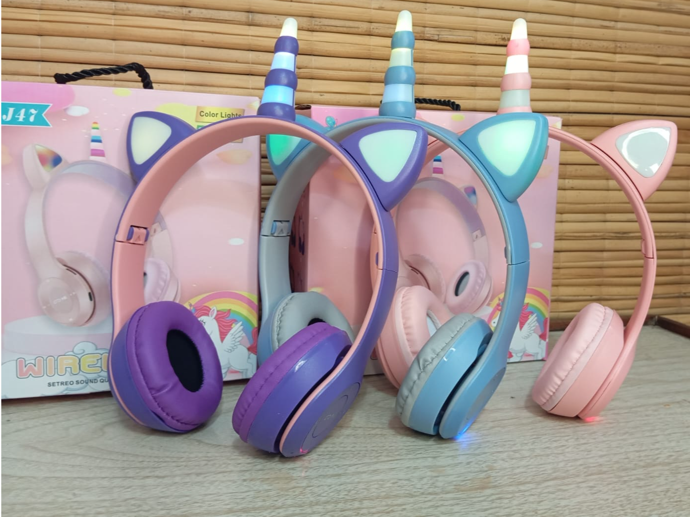 AURICULAR VINCHA DISEÑO DE UNICORNIO CON OREJITAS