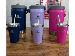 🤩💯 *COMBO TERMOLAR PASTEL CON VASO STANLEY*