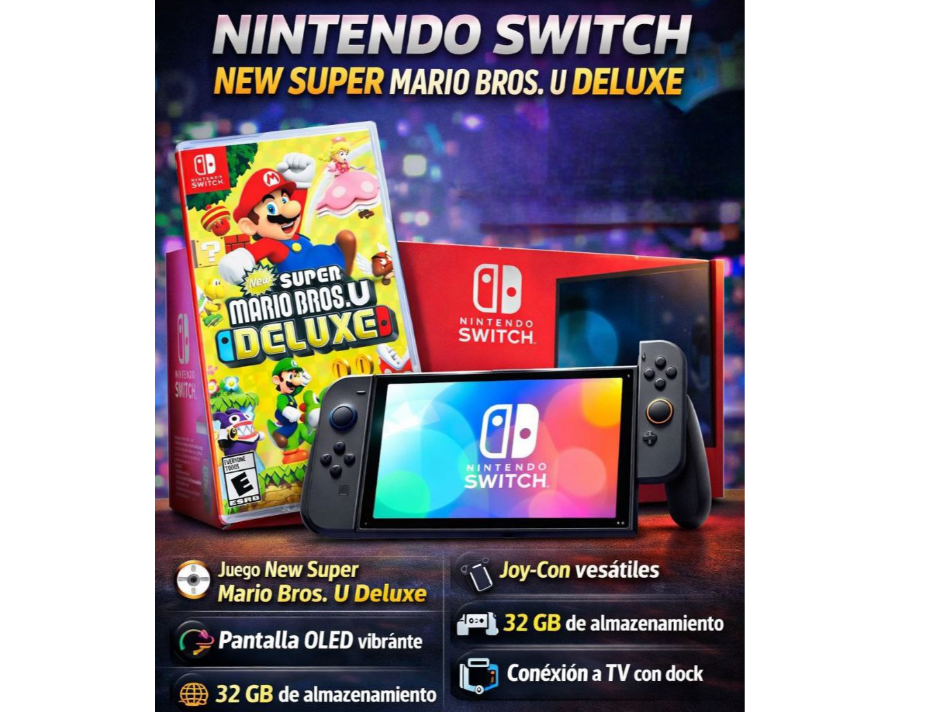 🟩NINTENGO SWITCH 2 256GB + SUPER MARIO DELUXE