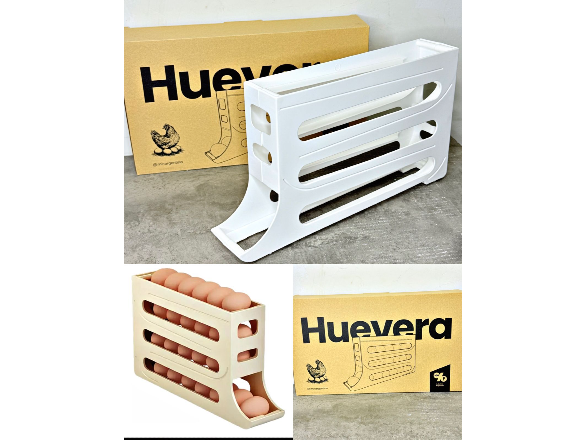 🥚 Huevera Plástica Organizable 🥚