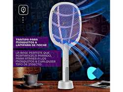 🦟🪰 RAQUETA MATA INSECTOS ELÉCTRICA RECARGABLE 🦟💫
