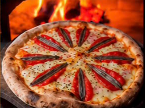 Pizza con Anchoas y morrones