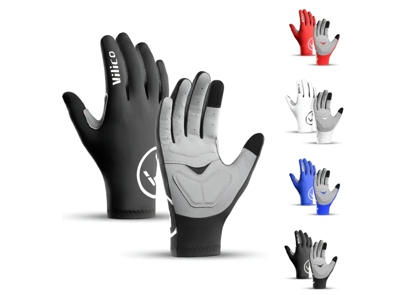 Vilico-guantes profesionales para ciclismo al aire libre, con pantalla táctil sensible, absorción de impacto, antideslizantes, resistentes al desgaste, para montar en verano